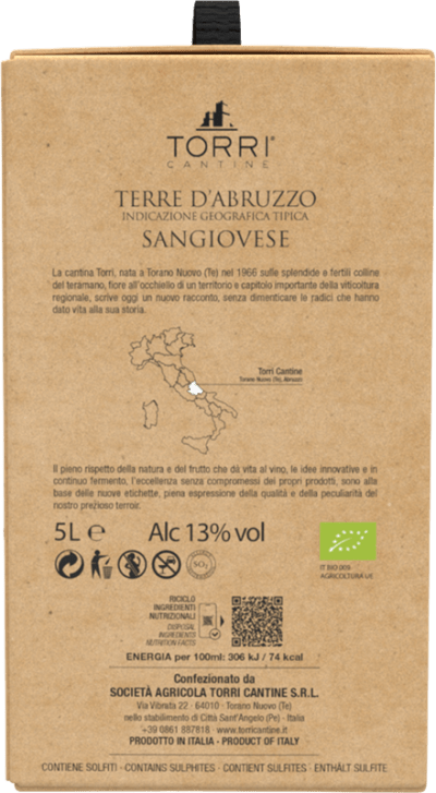 Sangiovese Organic Red Wine 5L Box - Image 3