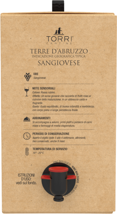 Sangiovese Organic Red Wine 5L Box - Image 2