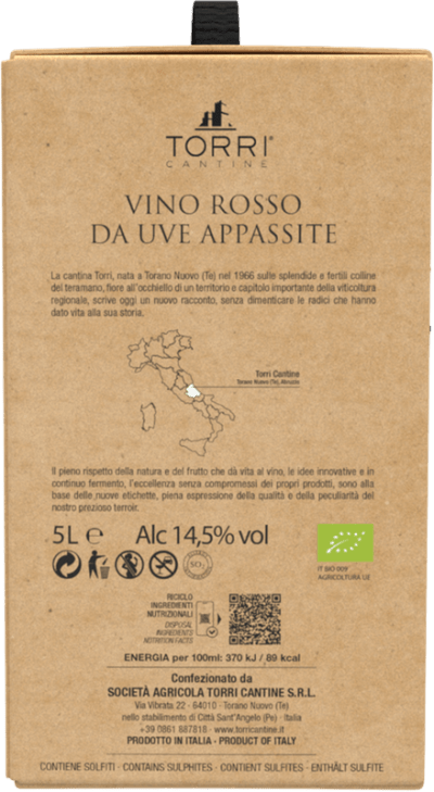 Montepulciano Appassimento Organic Red Wine 5L Box - Image 3